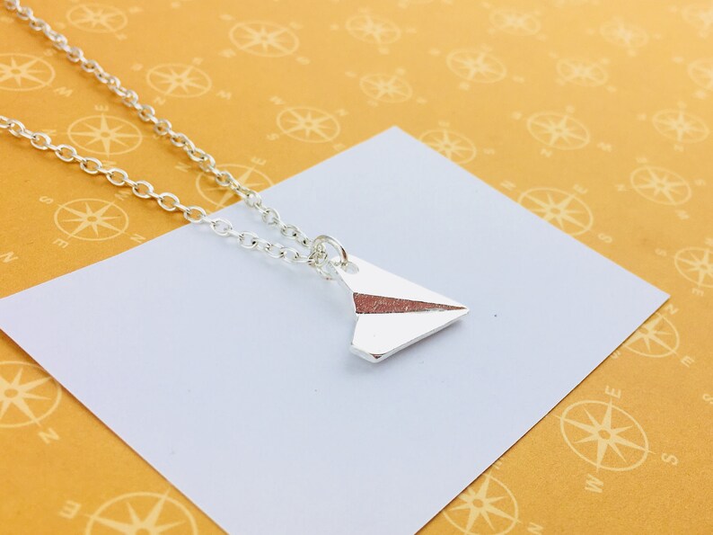 Paper Plane Necklace Origami Necklace Paper Plane Jewellery Etsy UK