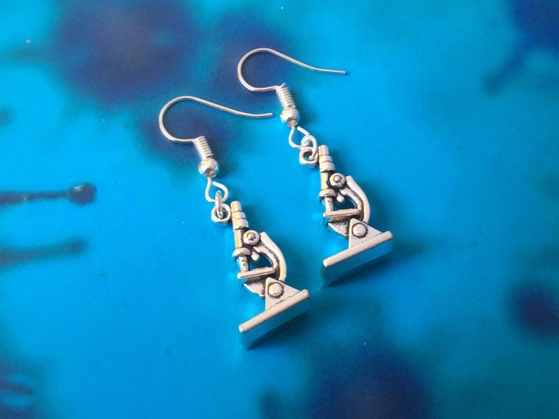 Science Earrings Microscope Earrings Science Jewelry Etsy