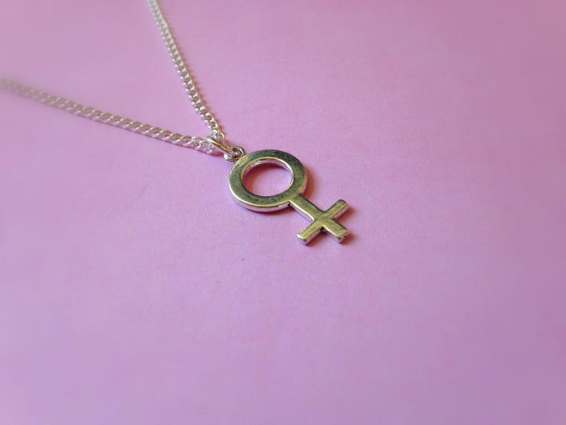 Female Symbol Necklace, Feminist Necklace, Female Necklace, Venus Symbol Necklace, Feminist Jewelry, Girl Power, Gender Equality, Feminism image 10