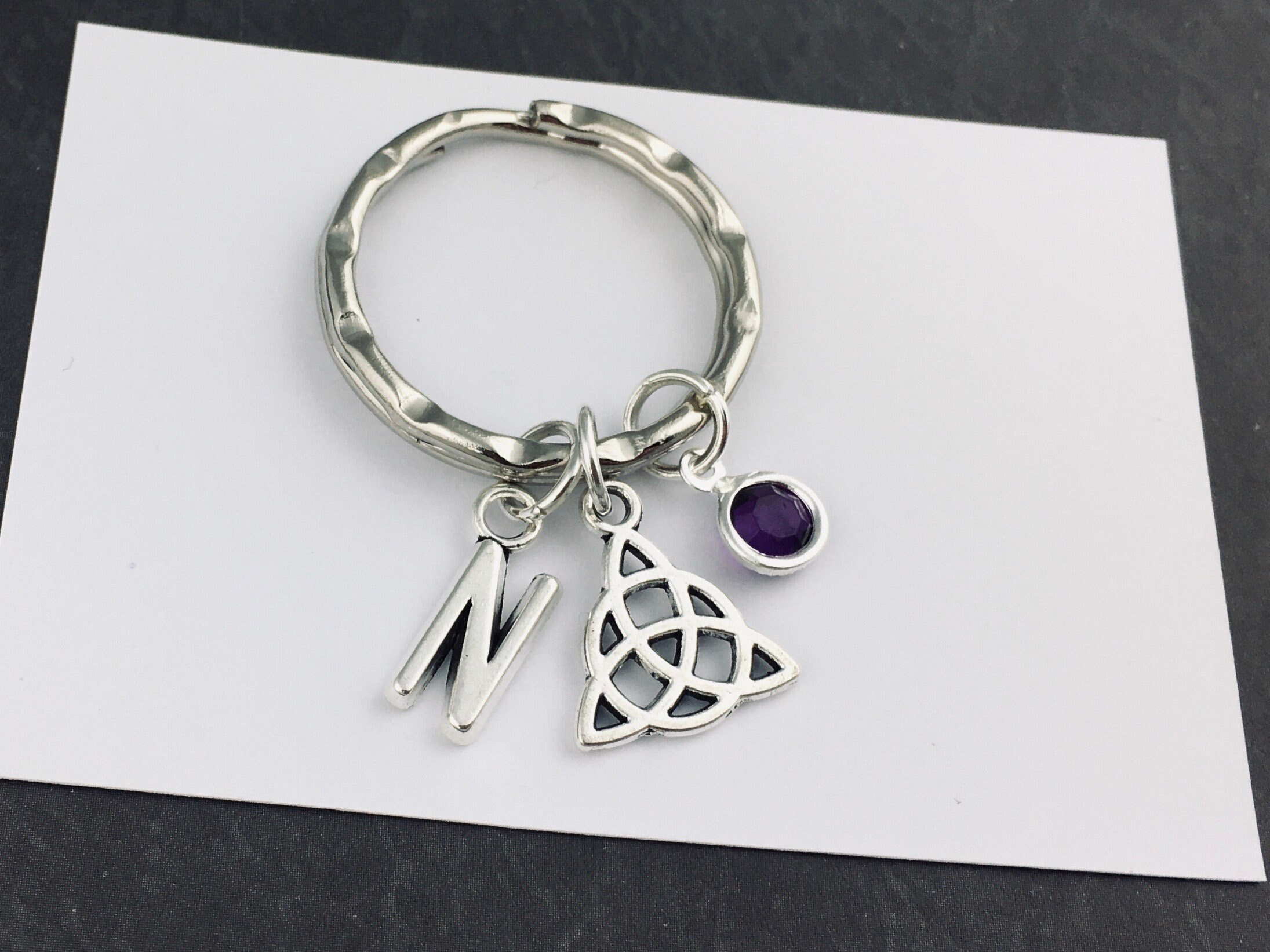 Triquetra Keyring, Celtic Trinity Knot Keychain, Pagan Gift for Her Him ...