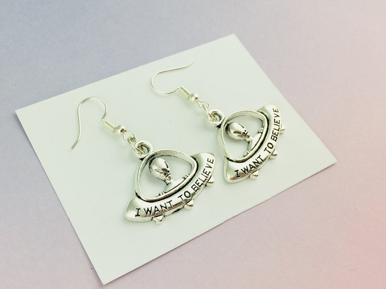 Alien Spaceship Earrings