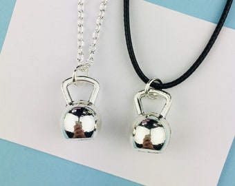 Kettlebell Necklace or Choker, Sport Jewellery, Fitness Best Friend gift for her him, heavy lifter boydbuilder gym buddy gift for trainer