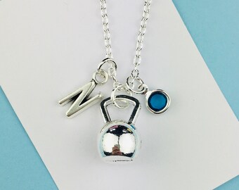 Kettlebell Necklace, Personalised Gift, Kettlebell Jewellery, Sport necklace, Sport Jewellery, sport gift for coach, personal trainer gift