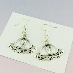 Alien Spaceship Earrings