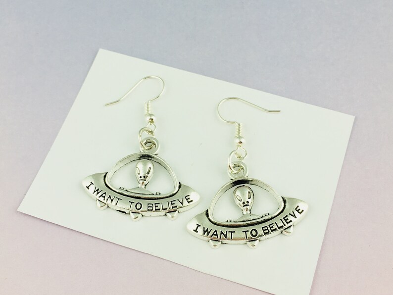 Alien Spaceship Earrings
