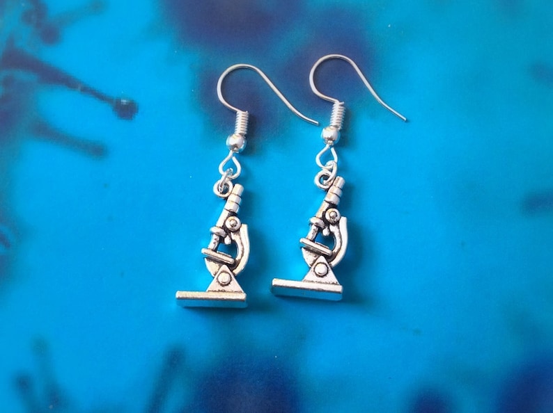 Science Earrings Microscope Earrings Science Jewelry Etsy