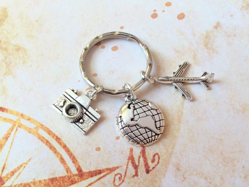 Travel Keychain travel keyring travelling accessory Etsy