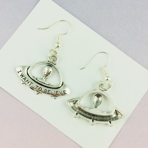 Alien Spaceship Earrings