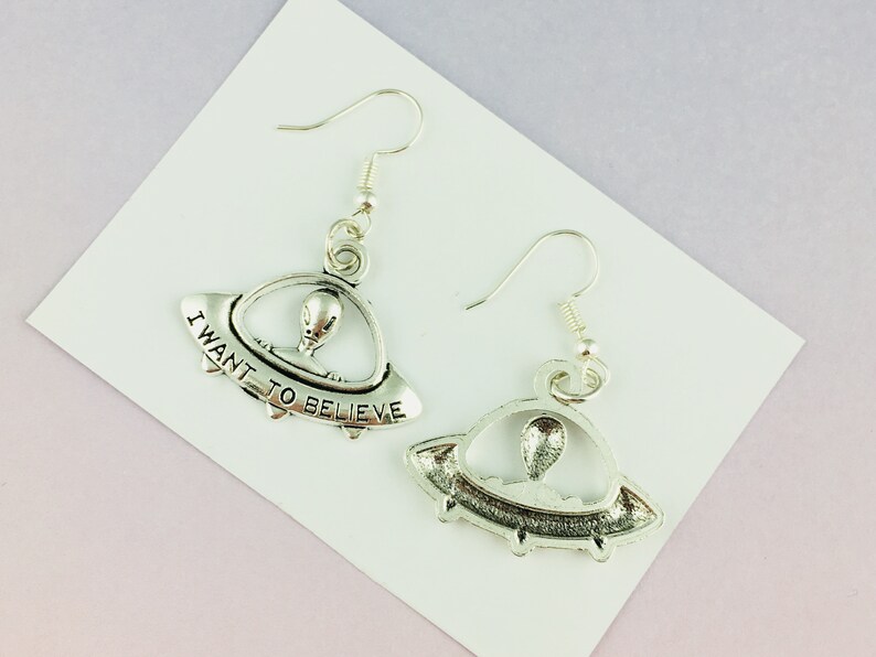 Alien Spaceship Earrings