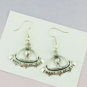 Alien Spaceship Earrings