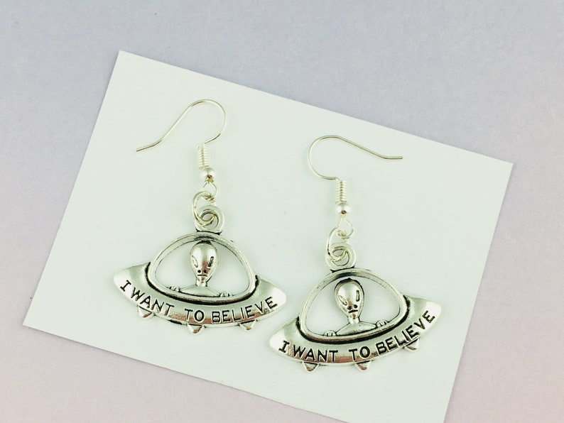 Alien Spaceship Earrings