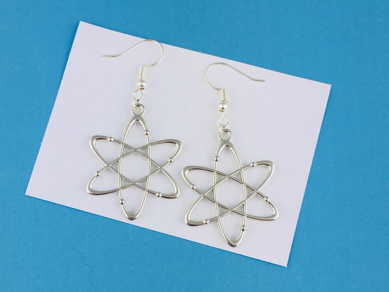 Atom Earrings Science Earrings Space Earrings Physicist Etsy