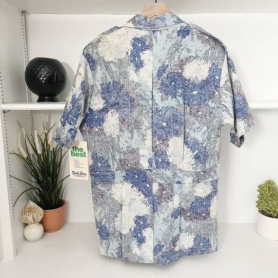 NWT Vintage for Andrade Men's Blue Floral Hawaiia… - image 2