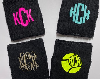 monogram personalized unisex sweatbands wristbands perfect for any sport this listing is for ONE SWEAT BAND can be customized