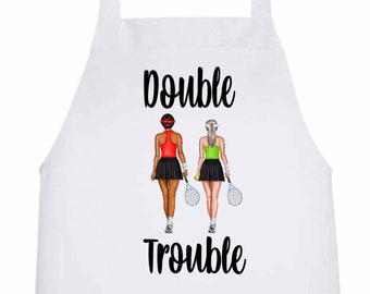 Funny Novelty Apron Kitchen Cooking Tennis Peace Love 