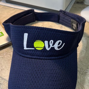 Mesh athletic Tennis visors perfect for day league tennis usta league team names on the side of the visor done in HTV NOT EMBROIDERED image 4