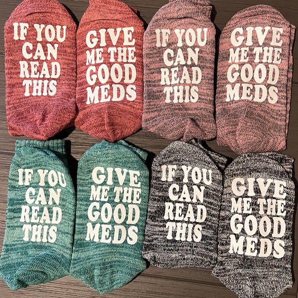 Hospital surgery Labor and delivery socks funny labor socks give me the good meds delivery socks pregnancy socks hospital bag black teal