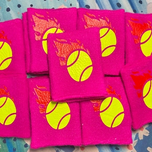 Hot pink/raspberry monogram personalized unisex sweatbands wristbands perfect for any sport this listing is for ONE SWEAT BAND can customize