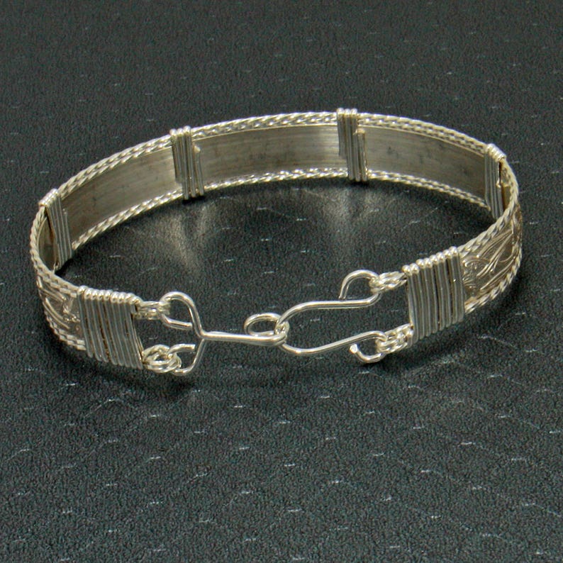 Sterling Silver Wire Wrap Bracelet Sterling Silver Bracelet Women Wire Wrapped Jewelry Wire Wrap Bangle Personalize .925 Bracelet Bangle