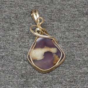 Cloud Amethyst Gemstone Pendant, Natural Amethyst Necklace, Handmade 14k Gold Filled Wire Wrap Stone, Amethyst Jewelry, Amethyst Pendant image 3