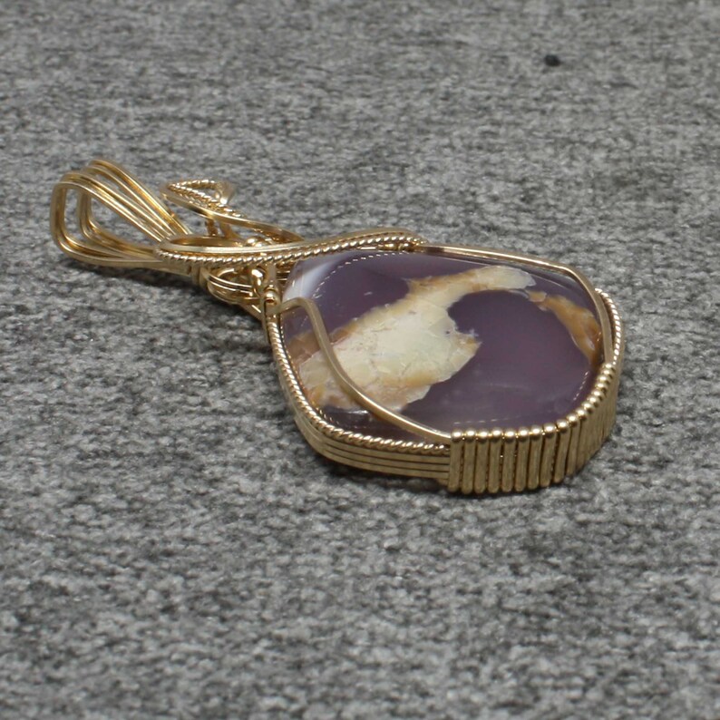 Cloud Amethyst Gemstone Pendant, Natural Amethyst Necklace, Handmade 14k Gold Filled Wire Wrap Stone, Amethyst Jewelry, Amethyst Pendant image 6