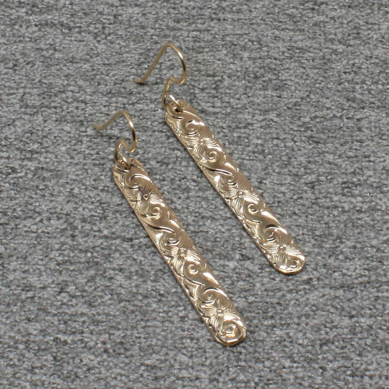 Real 14k Gold-filled Earrings, Handmade Earrings, Gold Earrings, Lightweight Dangle Drop Earrings Woman, Gold Jewelry, Long Dangle Earrings image 3