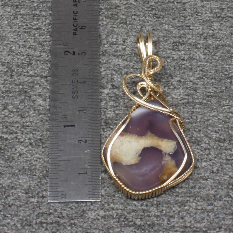 Cloud Amethyst Gemstone Pendant, Natural Amethyst Necklace, Handmade 14k Gold Filled Wire Wrap Stone, Amethyst Jewelry, Amethyst Pendant image 5