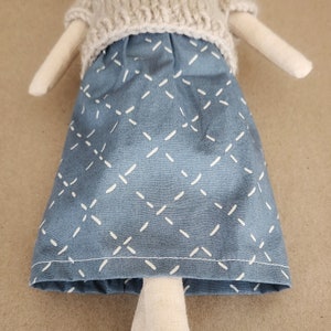 Handmade Doll Bunny Rabbit Heirloom Linen New Baby Gift Birthday Gift Shower Gift Nursery Easter image 4
