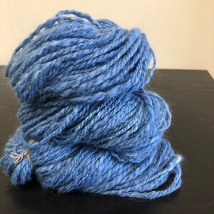 50/50% Blend English Angora / Merino Wool Yarn - Blue