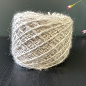 100% English Angora Rabbit Yarn - Sable Natural - 200 yds