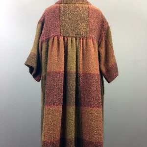 Vintage 1960s BONNIE CASHIN Sills Swing Coat and Dress Set Plaid Bouclé Wool and Knit Jersey M