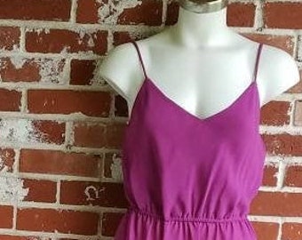 Vintage 70s Strappy Disco Dress W/Matching Jacket/Top Sexy Purple Side Slit