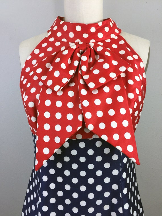 Vintage 1960s Mod Polka Dot Mini Dress Eloise Cur… - image 3