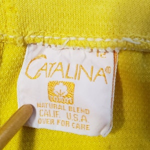 Vintage 60s Mod Catalina Hot pants / Cuffed / Yellow / USA Made image 2