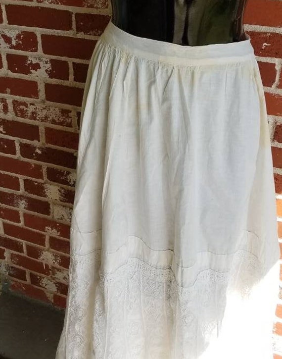 Antique White Skirt Victorian/Edwardian Ruffled a… - image 9