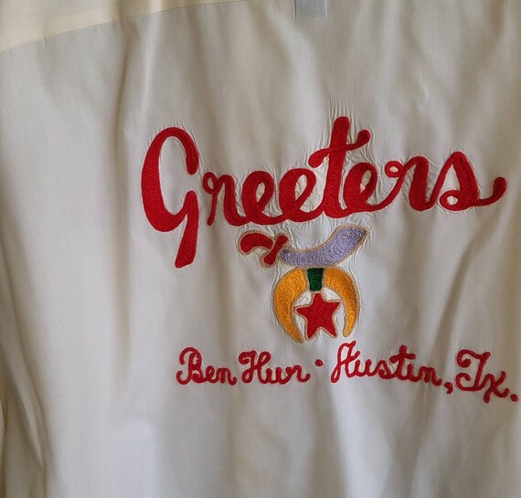 Vingtage 60s Austin Texas Shriner's Shirt Ben Hur xl
