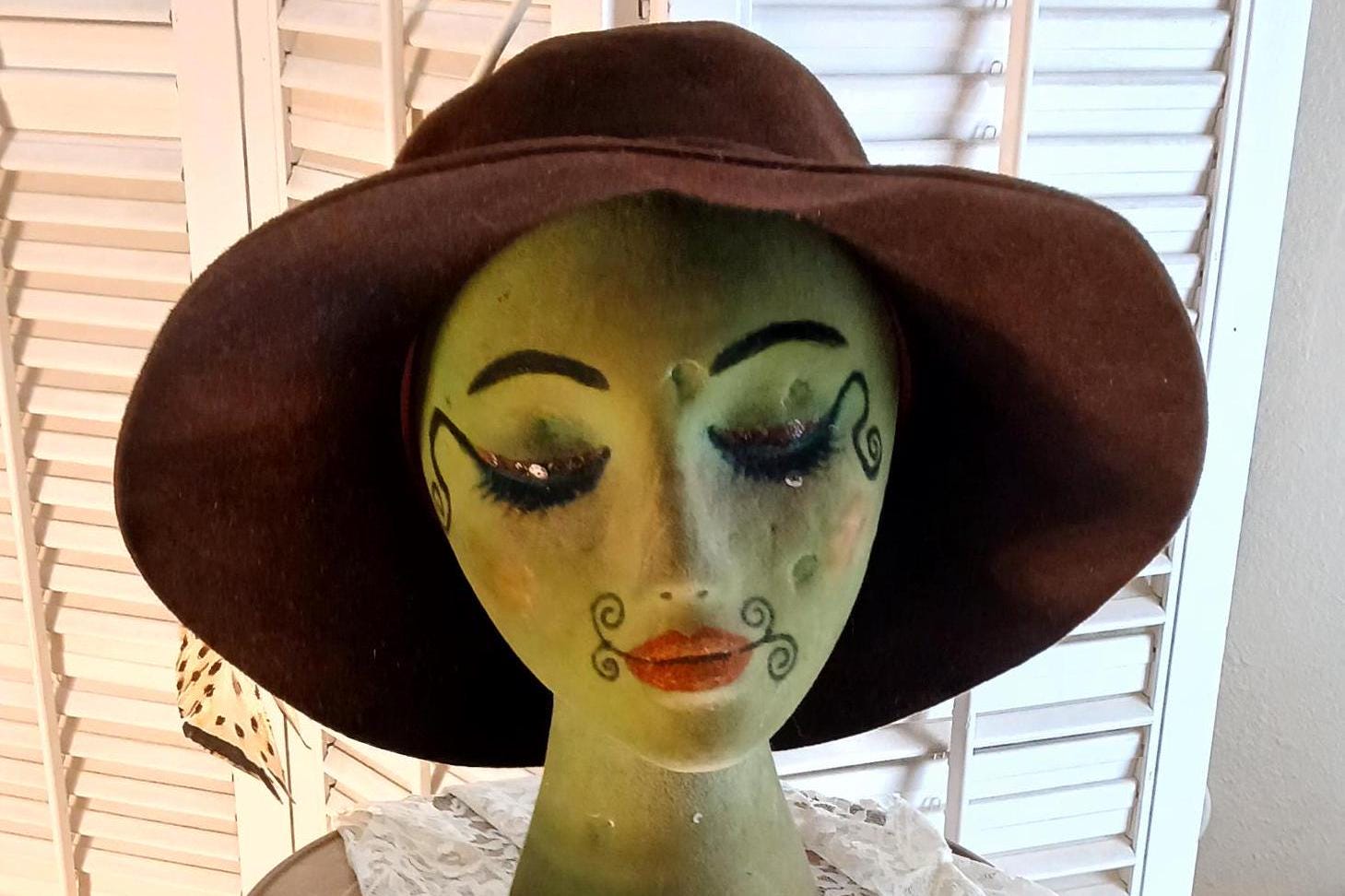 Frank Olive Vintage Fur Felt Hat Frank Olive For Neiman Marcus Ladies Vintage Black Hat Small  main image 3