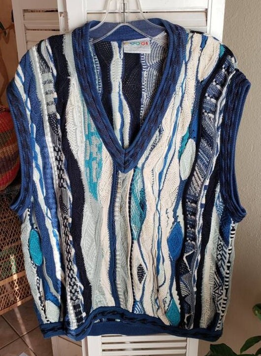 White coogi sweater shop