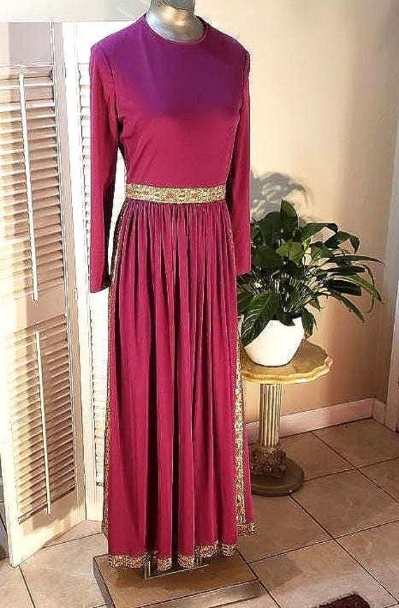 red knit dress maxi Kennedi Metallic Knit Dress – Retrofete main image 1