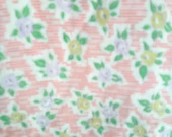 Vintage 30s Feed Sack Cloth / Lot of  Two Pieces / Pastels