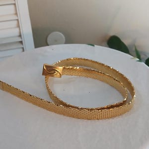 Vintage Gold Mesh Waist Belt with Crystal Buckle - Women Accessories Gold Mesh Waist Belt - Etsy main image 3