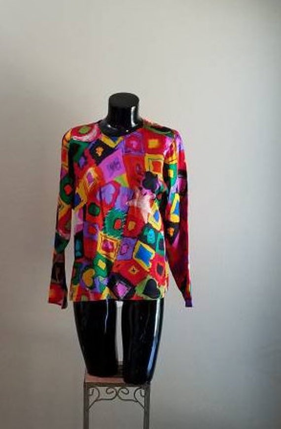 Vintage 80s Emmanuel Ungaro Clubs Diamonds Spades… - image 1