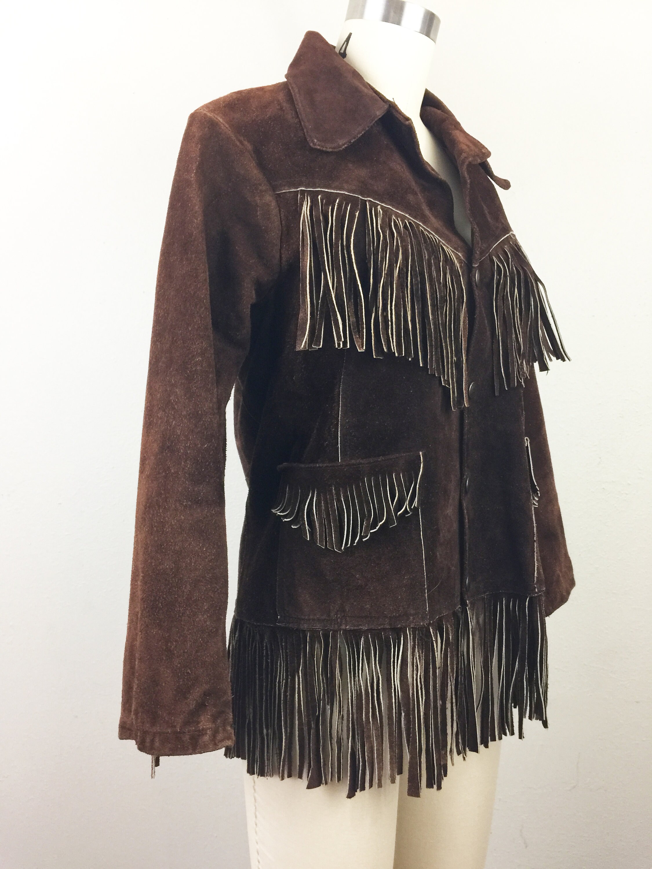 vintage suede fringe jacket