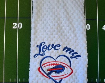 Buffalo Bills Kitchen Towel, Waffle Weave Cotton for Mafia
