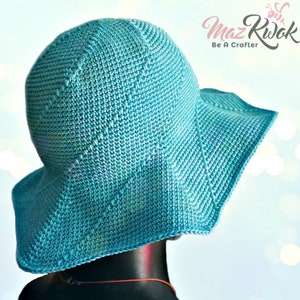 Hexagon sun hat pdf crochet pattern ( toddler, teen and adult size )