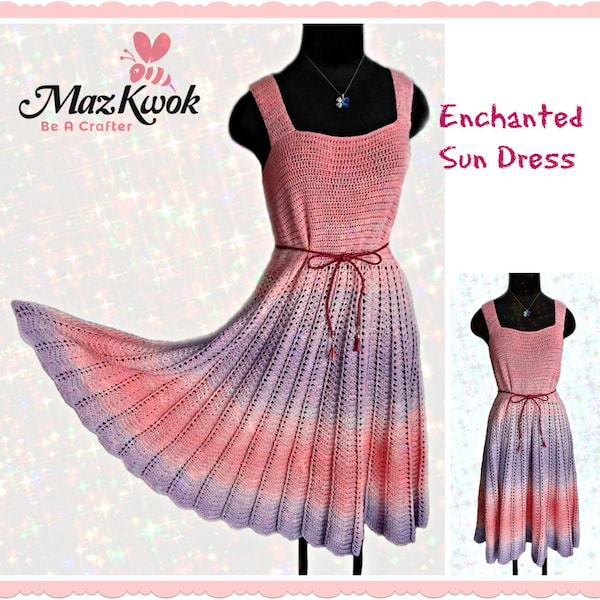 Enchanted sun dress pdf crochet pattern ( size S - 3XL )