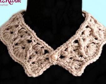 Pearl Drops Collar pdf crochet pattern