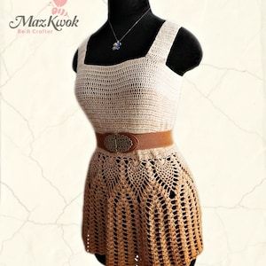 Pineapple Peplum tank top pdf crochet pattern ( size S - 3XL )