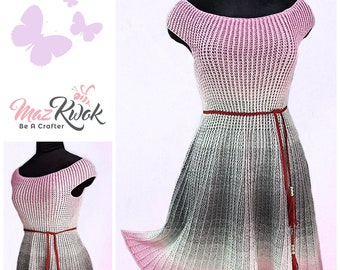 Cascade dress pdf crochet pattern ( size S - 3XL )