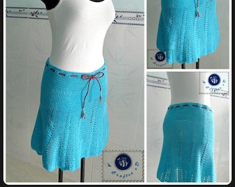 Flaunty flared skirt pdf crochet pattern ( size 2XS - 2XL )